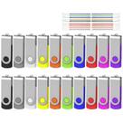 Unidade flash AreTop 32GB USB 2.0 Swivel Thumb Drive x20 com cordões
