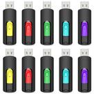 Unidade Flash Drive Aiibe 64GB USB 2.0 Memory Stick, pacote com 10