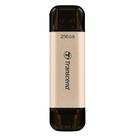 Unidade flash Transcend USB C dupla de 256 GB para iPhone/iPad/Mac