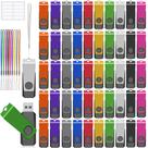 Unidade flash USB AGECASH 256MB USB 2.0, pacote com 50 unidades com cordão e etiqueta