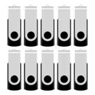 Unidade flash USB Aiibe 2GB USB 2.0 Memory Stick, pacote com 10 unidades, preta