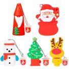 Unidade flash USB de 32 GB x 5 presentes de Papai Noel em estilo natalino