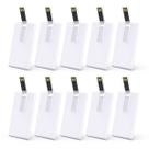 Unidade flash USB KEXIN 64GB em forma de cartão de visita, pacote com 20 unidades, branca