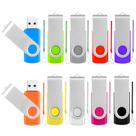 Unidade flash USB MECHEER 16GB x 10 multicolorida com cordões Unidade flash USB MECHEER 16GB x 10 multicolorida com cordões