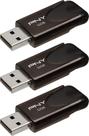 Unidade flash USB PNY Attaché 4 32GB USB 2.0, pacote com 3