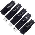 Unidade flash USB SamData 8GB USB 2.0 com indicador LED, pacote com 5