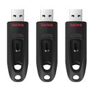 Unidade flash USB SanDisk Ultra 32GB, pacote com 3 unidades USB 3.0 130MB/s