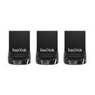 Unidade flash USB SanDisk Ultra Fit 32GB, pacote com 3 unidades USB 3.1