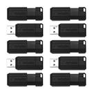 Unidade flash USB Verbatim PinStripe 32GB retrátil preta