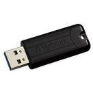 Unidade flash Verbatim Pinstripe 128GB USB 3.2 Gen 1 preta