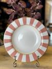 Unidade prato fundo stripe rosa 1o classific.