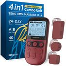 Unidade TENS e estimulador muscular EMS Kongzee AS9026 com almofadas