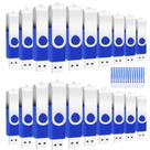 Unidades flash USB EASTBULL 8GB, pacote com 50 unidades USB 2.0 Swivel Blue