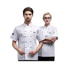 Uniforme De Chef Preto E Branco, Camisa De Botão De Manga Curta E Longa Em Malha Respirável Para Uniforme De Chef Preto E Branco, Camisa De Botão De Manga Curta E Longa Em Malha Respirável Para