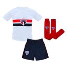 Uniforme Infantil São Paulo 3 Pçs Meião Vermelho Oficial