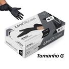 UNIGLOVES - CAIXA Com 100 Luvas Procedimento Nitrilica Black Sem Pó - Tam G - Premium Quality Anvisa