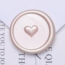 UNIQOOO, 50 peças de adesivos 3D Heart Wax Seal, 28 mm, champanhe