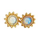 Unissex Espumante Cristal Palácio Sol Lua Broche Moda Jóias Acessório