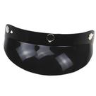 Universal preto motocicleta capacete, lente 3-Snap, rosto aberto, sombra sol, escudo viseira