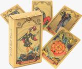 Universal Rider Waite Tarot Deck Tarô de Cartas Douradas Baralho Plastificado Impermeável