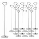 Urban Deco 16 Peças Suportes de Cartão de Mesa de Metal 30 cm Prata