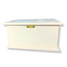 Urna Cinerária Humana MDF Branco Brilho 24x16x13 cm - Acabamento Liso