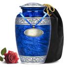 Urna de cremação LIFAG Blue Marble Finish Metal Adulto 100kg