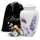 Urna de cremação Sempre Conosco Flor Roxa Feminina Adulta