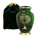 Urna de Cremación Trupoint Memorials Árbol de la Vida Verde para Adultos