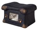 Urna Pet Memorial de cimento preto para gatos e cães pequenos