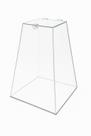 Urna Piramide 15x15x20 Cm P/ 1000 Cupons Acrilico 3mm