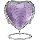 Urna Trupoint Memorials Mini Corazón Lavanda con Soporte