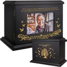 Urnas de cremação FurrySpace Wooden para cinzas humanas 1160 mL (pretas)