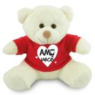 Ursinho de Pelúcia com Camiseta 20cm Anti-alérgico