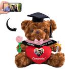 Ursinho de pelúcia de formatura ADORSUN personalizado com texto+foto de 20 cm