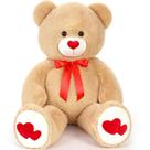 Ursinho de pelúcia MaoGolan Big Plush 42 cm marrom gigante com coração