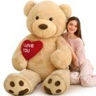 Ursinho de pelúcia MaoGolan Giant 180 cm I Love You Vermelho Coração Marrom
