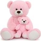 Ursinho de pelúcia MoriSmos Giant Pink 100cm com bebê