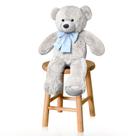 Ursinho De Pelúcia Teddy Bear Com Laço Antialérgico Presente Decoração