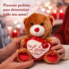 Ursinho de Pelúcia Urso com Coração Love You 22cm Presente Romântico Dia dos Namorados Aniversário Ursinho de Pelúcia Urso com Coração Love You 22cm Presente Romântico Dia dos Namorados Aniversário