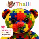 Ursinho do Autismo Pelúcia Colorida 25cm Super Macia Presente Infantil