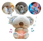 Ursinho Pelucia Coala Calmante Som Luz Respira Musical