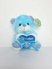 Urso Amor Brilhante Azul de Pelúcia 20 cm com Coração Luminoso e Laço Azul