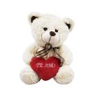 Urso Branco Coração Te Amo 30cm - Pelúcia