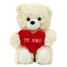 Urso Branco Coração Te Amo 30cm - Pelúcia
