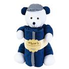 Urso com Boné Azul Marinho e manta bebê Urso com Boné Azul Marinho e manta bebê