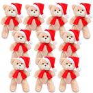 Urso de Pelúcia 25cm Decoração de Natal cor Caramelo 10 Peças