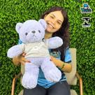 Urso de Pelúcia 50cm Super Fofo Lavável com Roupa e Capuz - Presente Infantil, Decoração e Coleção