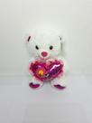 Urso de Pelúcia Amor Floral Branco 25 cm - Tuka Toy