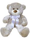 Urso De Pelúcia Avelã Super Macio 50 Cm - Com Laço Colorido, Decoração Quarto Infantil